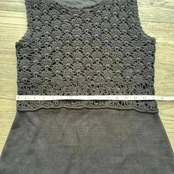 ASOS | 100% Cotton Black Crochet Sleeveless Dress Size 6 - Picture 8 of 12
